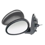 Rover 45 [99-06] Complete Manual Cable Adjust Mirror Unit - Black Paintable